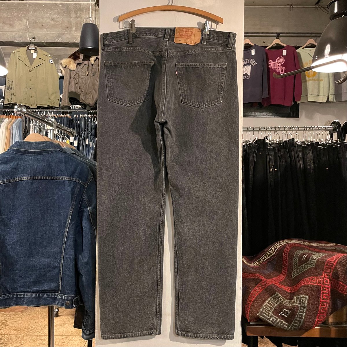 90s Levi's 501 先染め ブラックデニムパンツ 40×32 USA製 1995年
