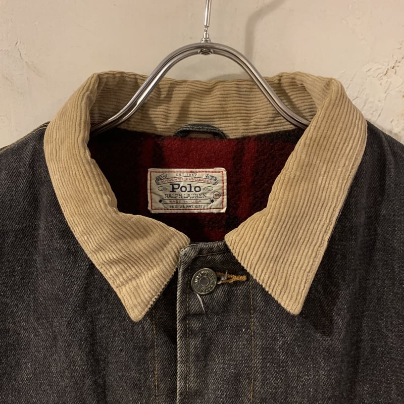 80s POLO RALPH LAUREN ブラックデニムジャケット ラルフ 80s POLO RALPH LAUREN ブラックデニムジャケット ラルフ