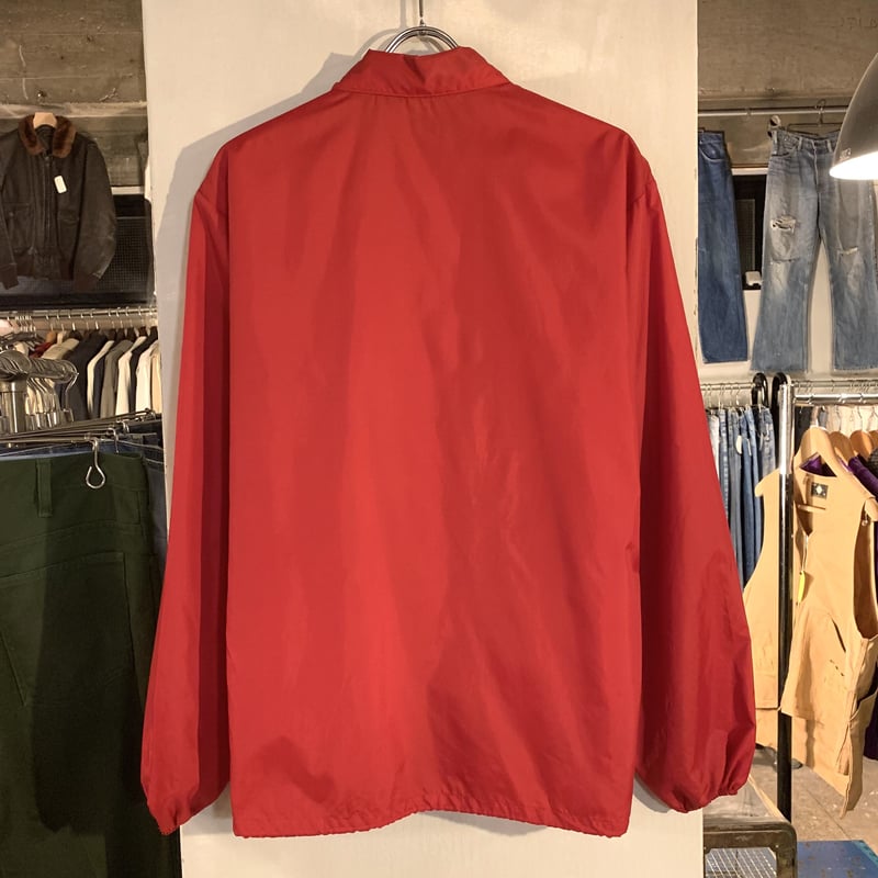 70s USA製 Pla-Jac 中綿ジャケット L 赤 70s USA製 Pla-Jac 古着 ナイロン 裏ボア コーチジャケット エンジ