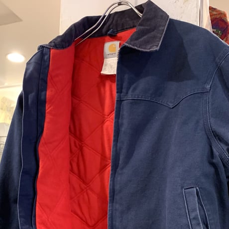 90s　Carhartt　サンタフェジャケット　ダック地　USA製　ワークジャケット　カーハート　(S1757)