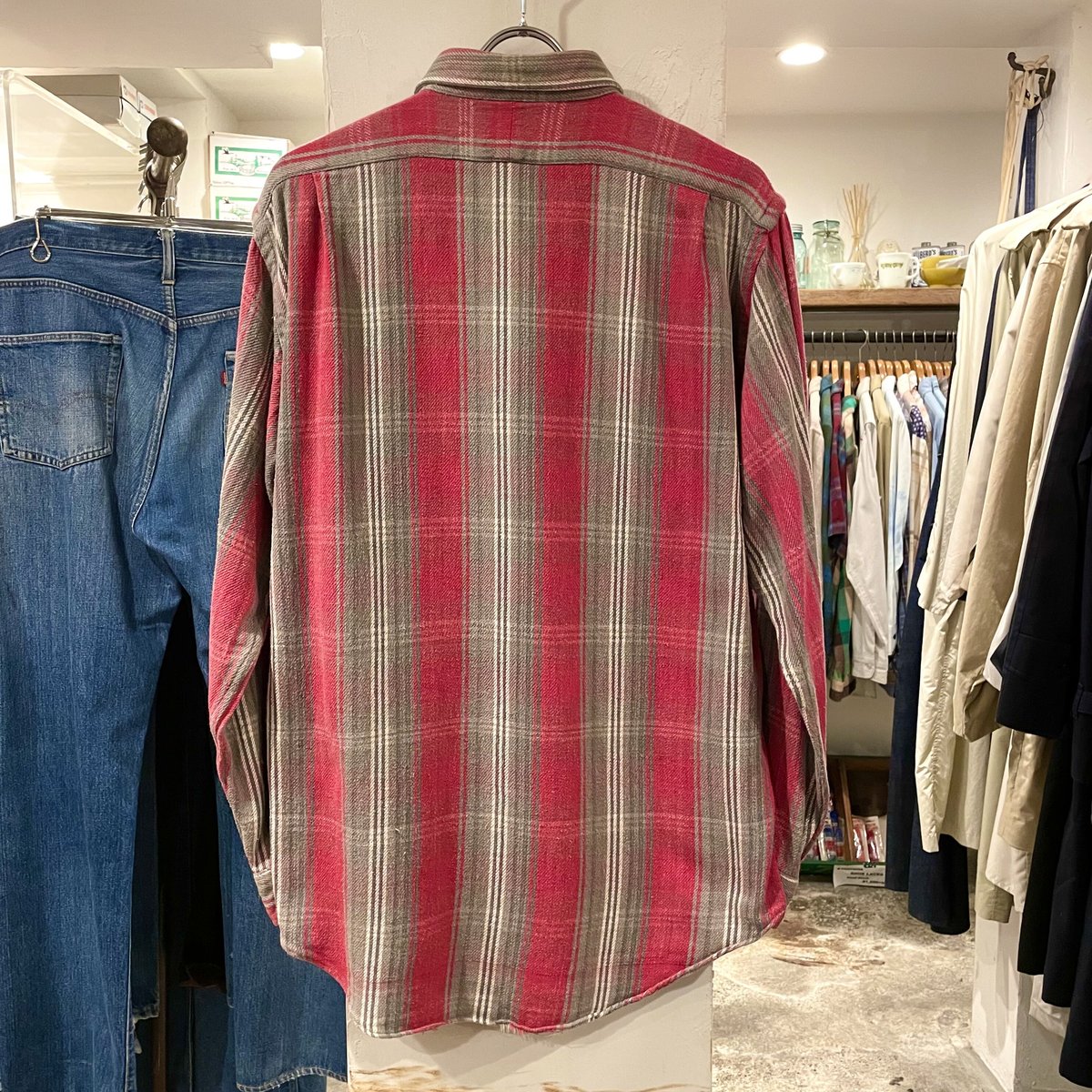 RRL RALPH LAUREN 90s 三つ星タグ フランネル コットンシャツ ダブル