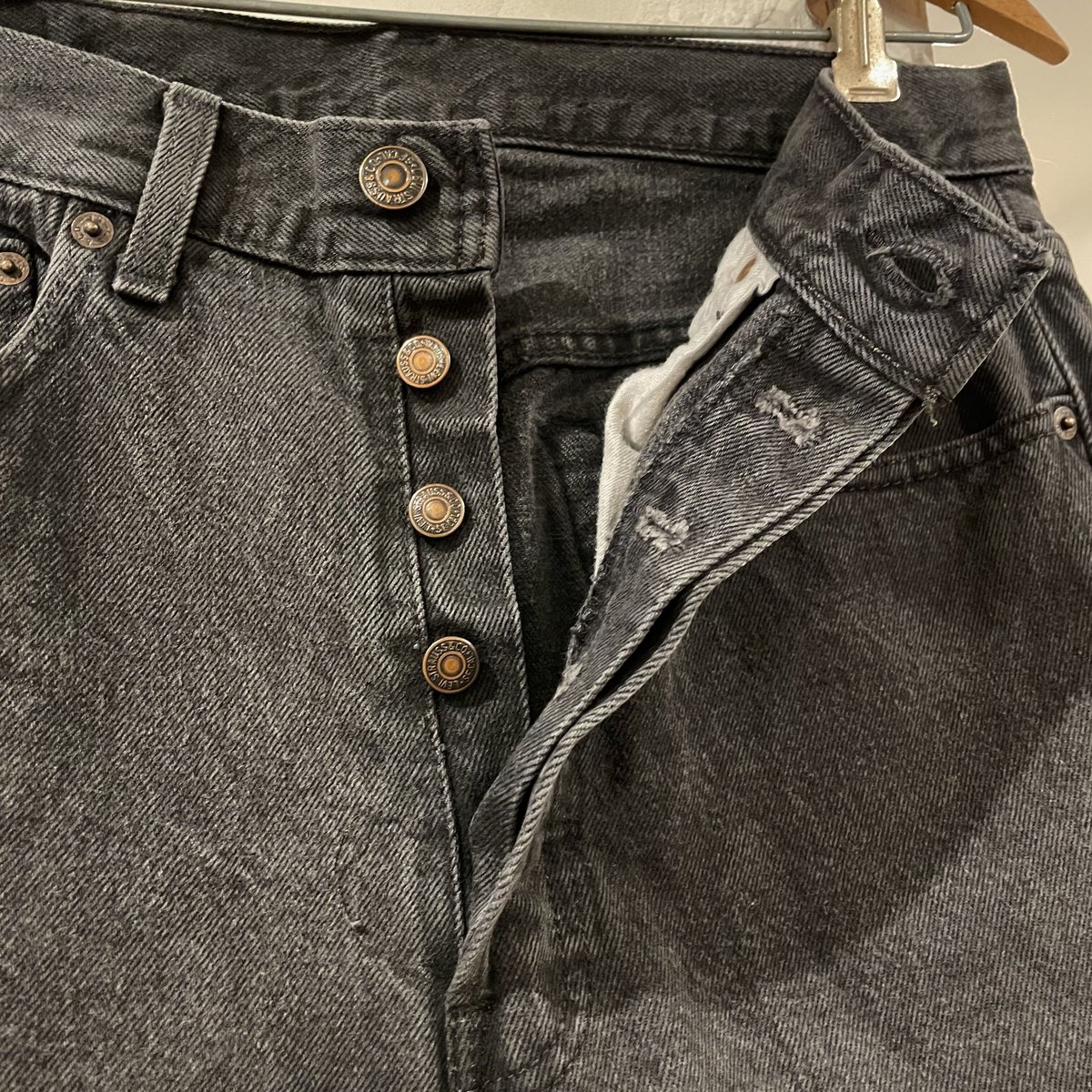 Levi's 501 90年代 後染めブラックデニム ボタン裏532 USA製 1992