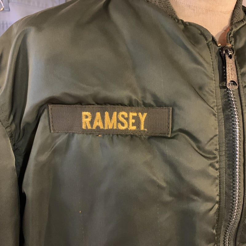 USAF MA-1 CIVILIAN 民間 ワッペンカスタム チェーン刺繍 USA製
