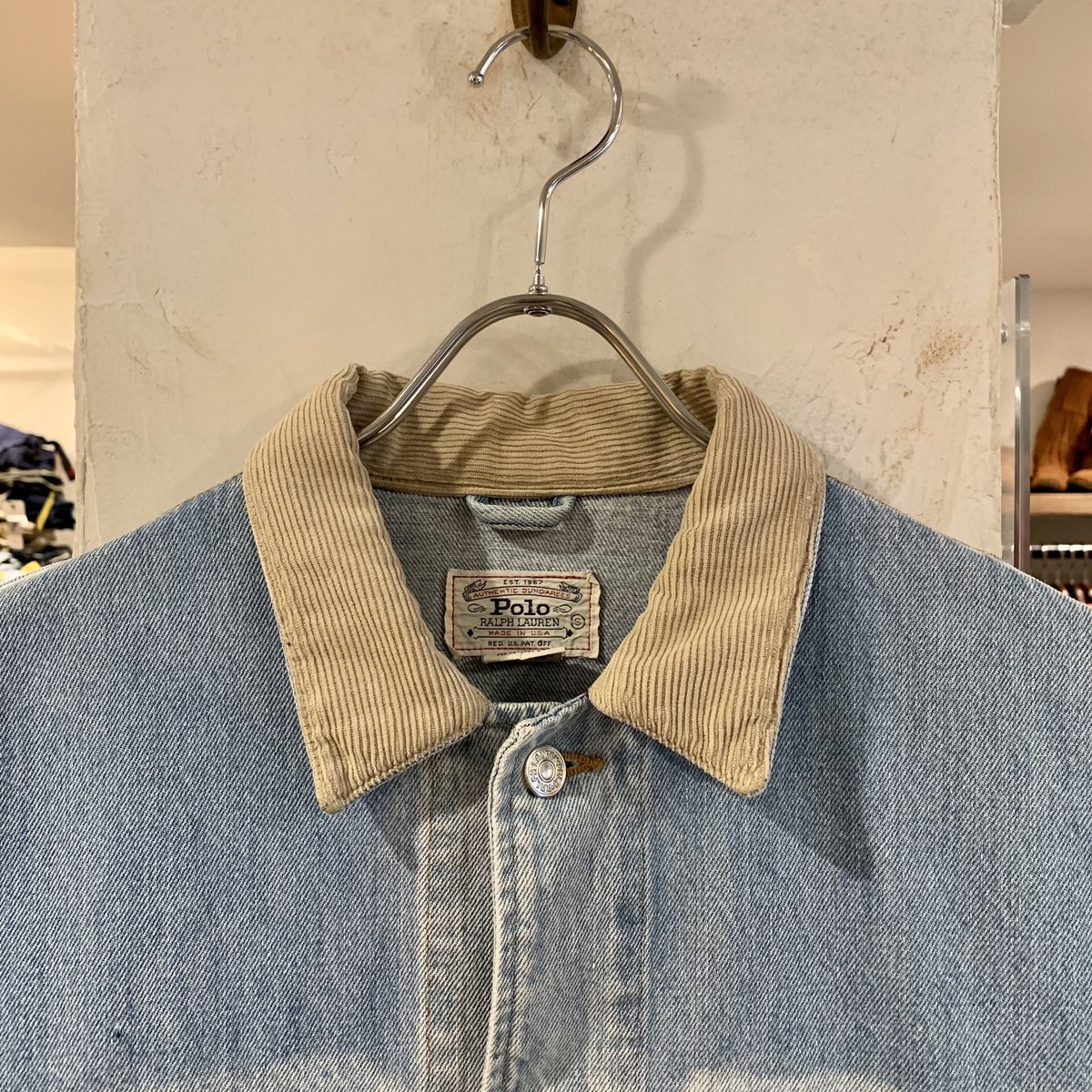 80s POLO RALPH LAUREN デニムジャケット インディアンヘッド 白タグ 