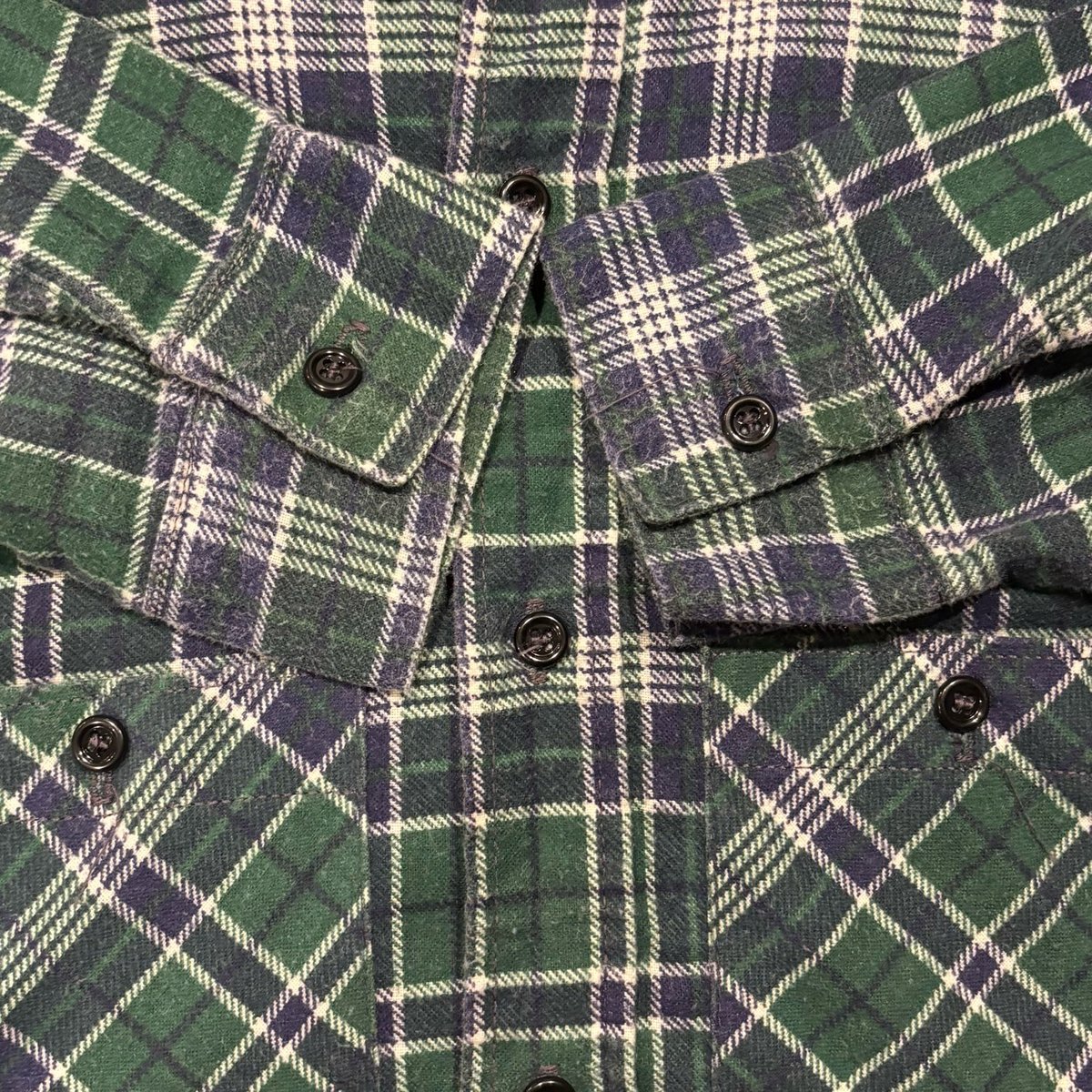 80s FIVE BROTHER L/S プリントネルシャツ USA製 Size M ファイブ