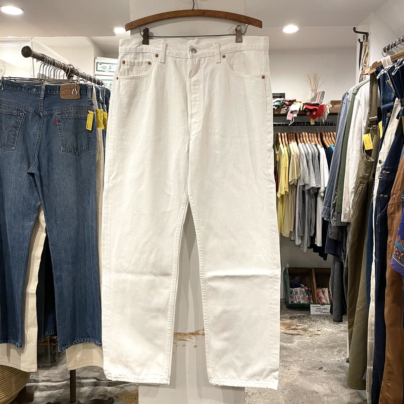 USA製/リーバイス/501/ホワイトデニム/31/ボタン裏552 90's Levi's USA製 501-5900 デニム パンツ W28 L36 ボタン裏552