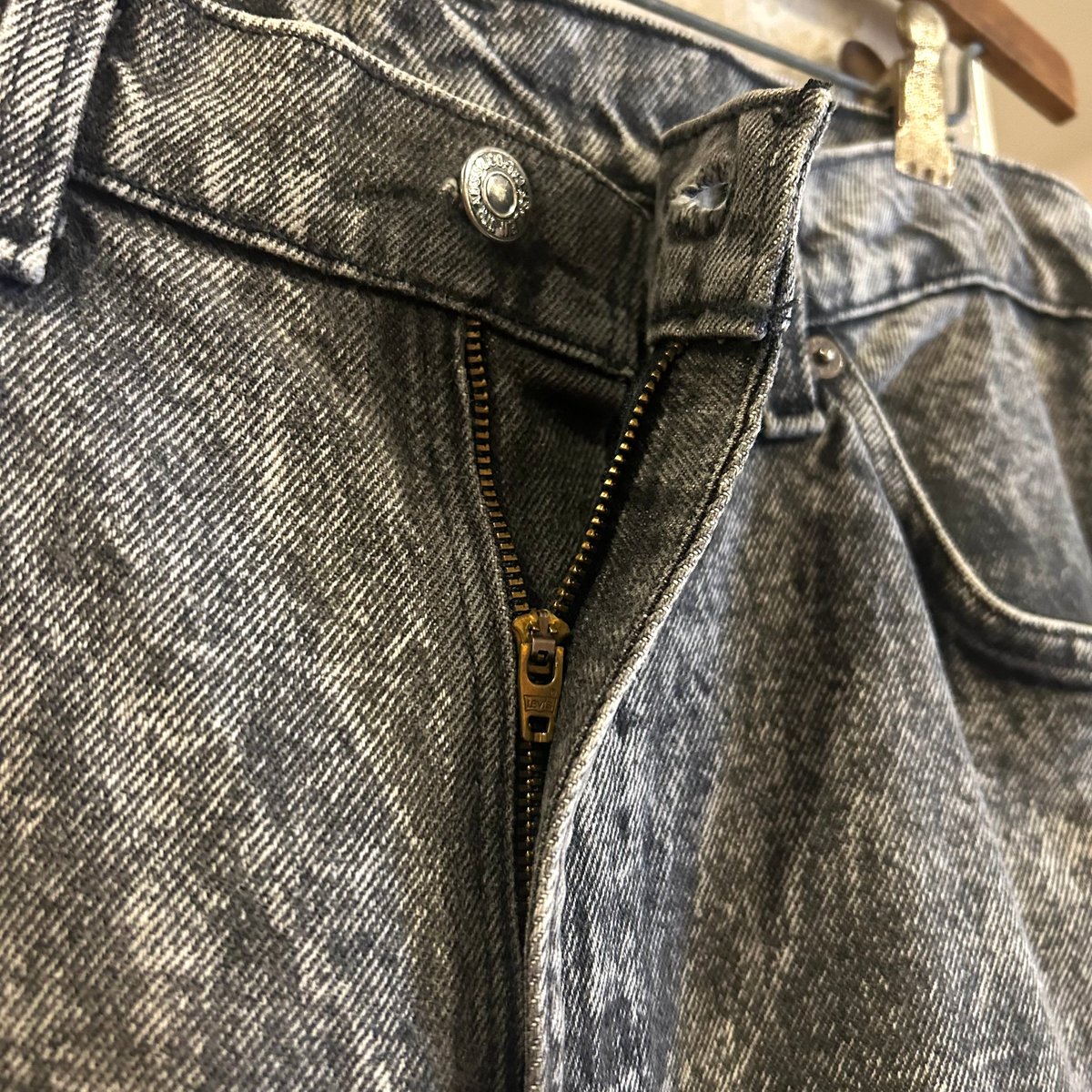 90s Levi's 40550 4158 リーバイス 先染め ブラックデニムパンツ