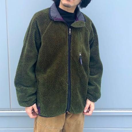 90s　Patagonia レトロカーディガン　パタゴニア　STYLE:25182S7　1997年製　ハンターグリーン　USA製　(S2845)