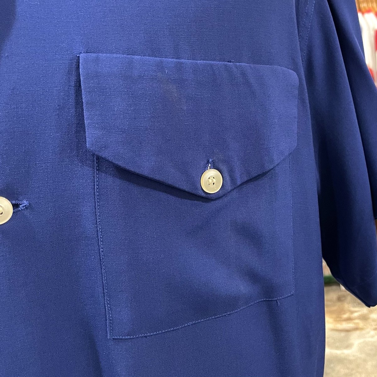 ARTEX ヴィンテージボウリングシャツ フロッキープリント USA製 50s