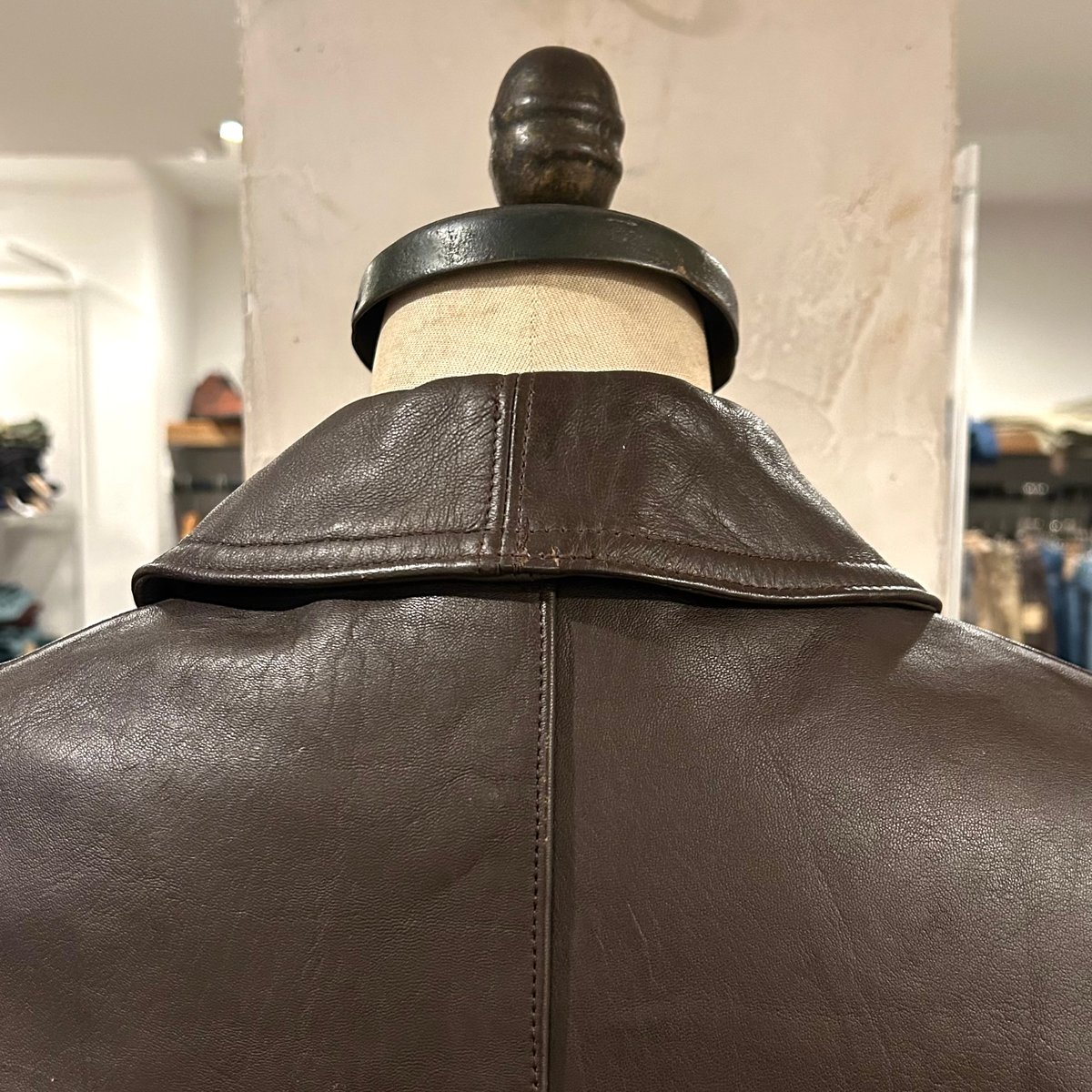 80s - vintage コルビジェジャケット　レザージャケット　革ジャン　茶 80s France Vintage Leather Jacket (Corbusier Ja