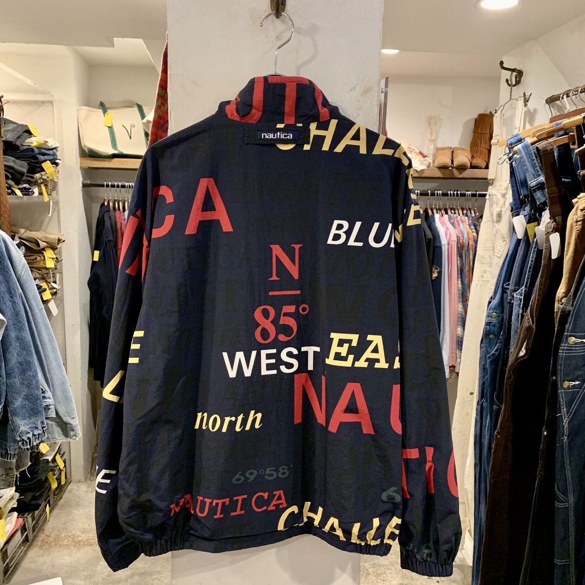 90s nautica リバーシブル ナイロンジャケット 総柄 ノーティカ 90s nautica リバーシブル ナイロンジャケット 総柄 ノーティカ