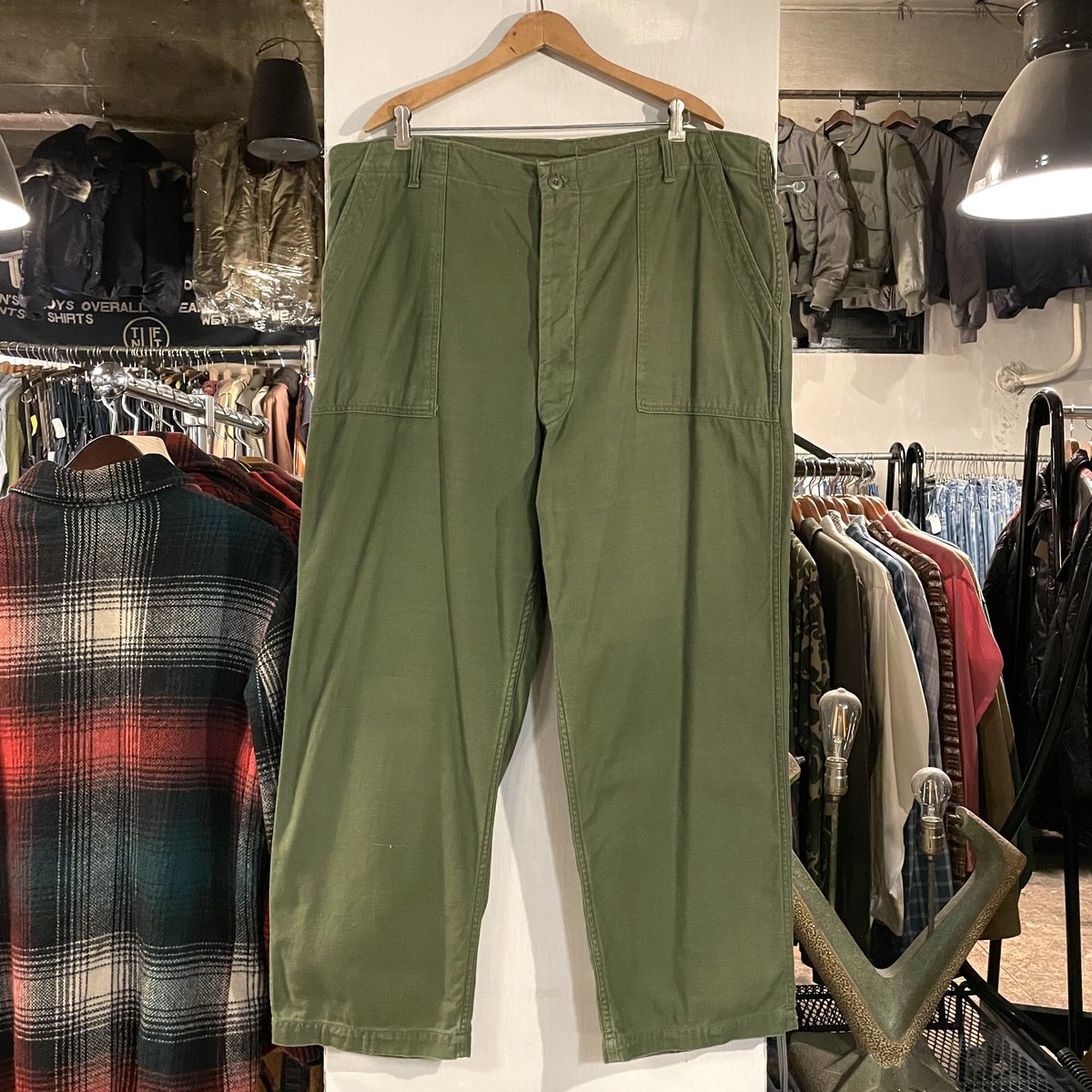 60s US ARMY ベイカーパンツ 42×30 ビッグサイズ ミリタリーパンツ OG