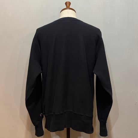 90s　Champion　リバースウィーブ　Reverse Weave　USA製　Size L　スクリプトロゴ　ブラック　刺繡タグ　チャンピオン　(S5369)