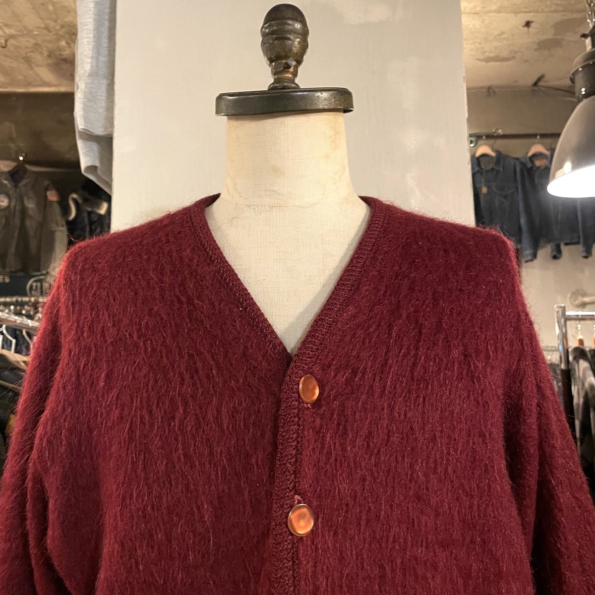 60s BRENT Vintage Mohair Cardigan モヘアカーディガン USA...