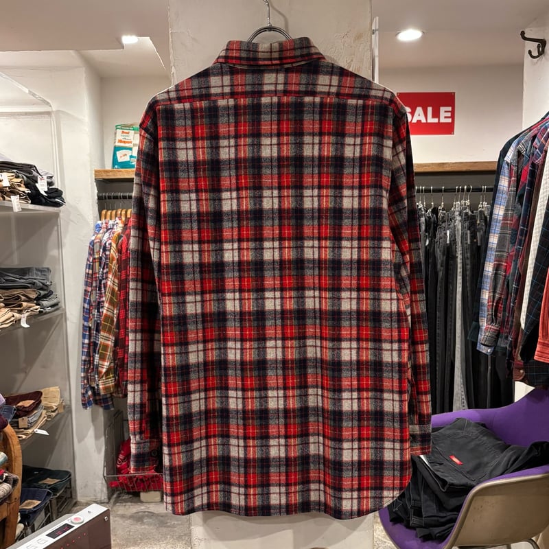 70s PENDLETON L/S ウールシャツ Size L USA製 ペンドルトン (S4
