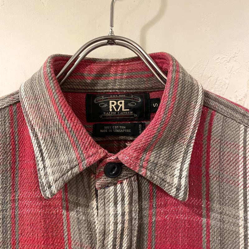 RRL RALPH LAUREN 90s 三つ星タグ フランネル コットンシャツ ダブル