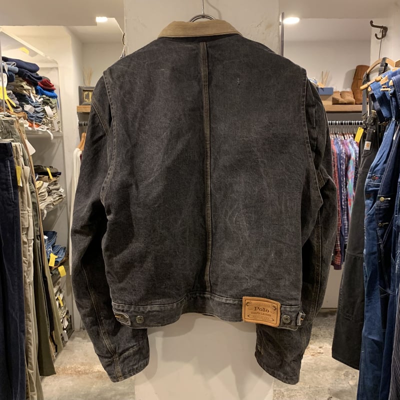 80s POLO RALPH LAUREN ブラックデニムジャケット ラルフ 80s POLO RALPH LAUREN ブラックデニムジャケット ラルフ