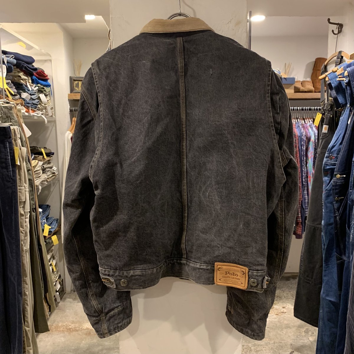 80s POLO RALPH LAUREN ブラックデニムジャケット ラルフ 80s POLO RALPH LAUREN ブラックデニムジャケット ラルフ