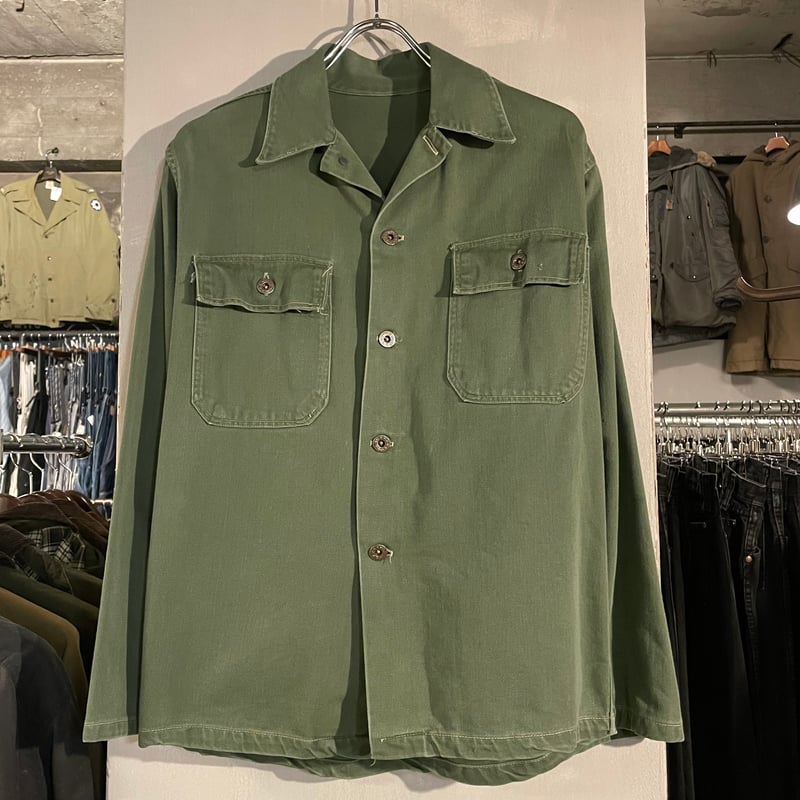 50s US MILITARY ユーティリティシャツ 月桂樹ボタン ミリタリー 50s US MILITARY ユーティリティシャツ 月桂樹ボタン ミリタリー