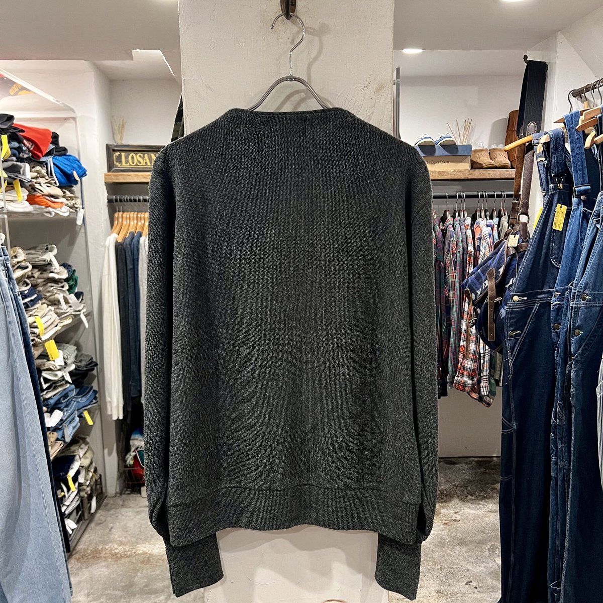 【完売品】タグ付き未使用品♡グレースクラス ラインリブロングカーディガン S CYPRESS LINKS アクリルカーディガン ダークグレー L (S3544) | DUFF
