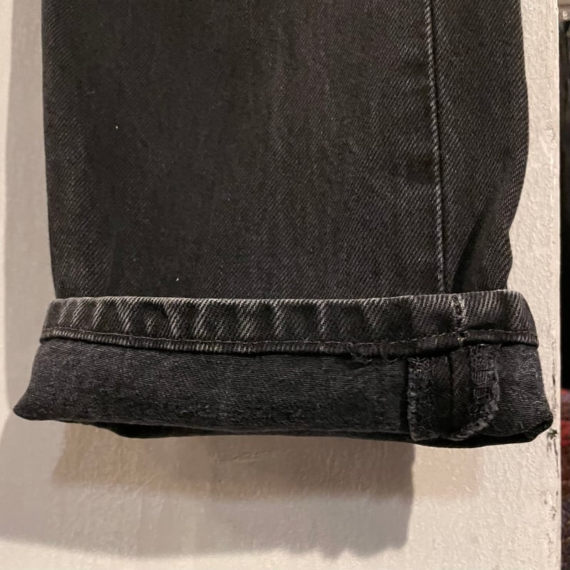 90s Levi's 501 後染めブラックデニム パンツ 27×30 USA製 FOR WO