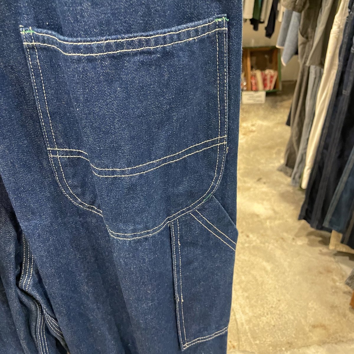 90s〜 KEY デニムオーバーオール 濃紺デニム overalls キー 90年代 (134