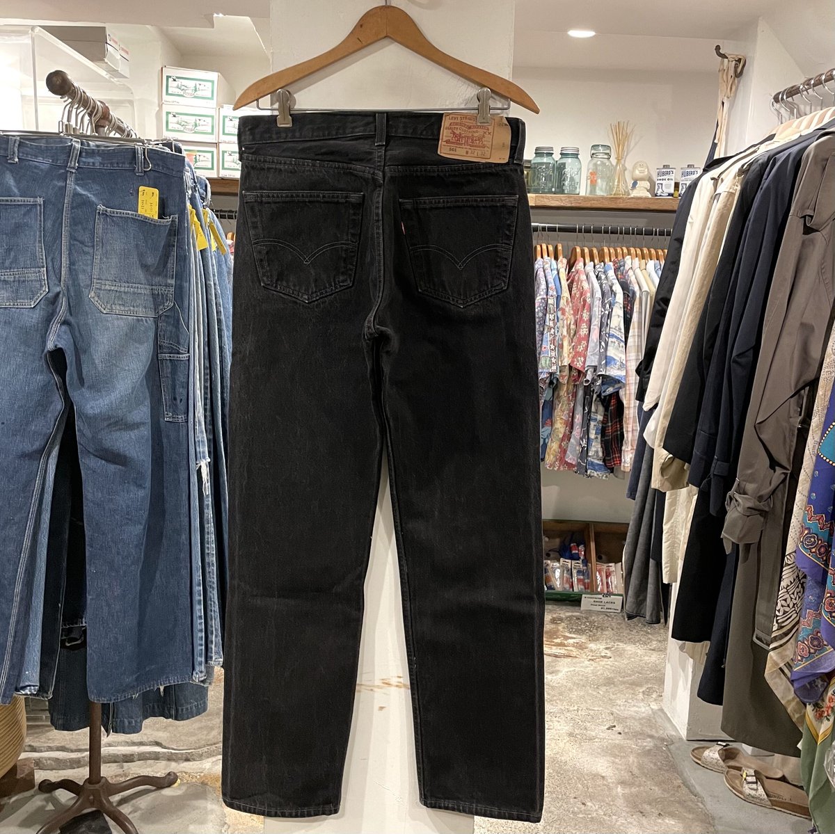 Levi's 501 90年代 後染めブラックデニム ボタン裏522 USA製 Levi's 501 90年代 後染めブラックデニム ボタン裏522 USA製