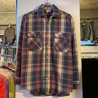 70s Sears L/Sチェックシャツ 長袖シャツ Size M USA製 DEADSTOC