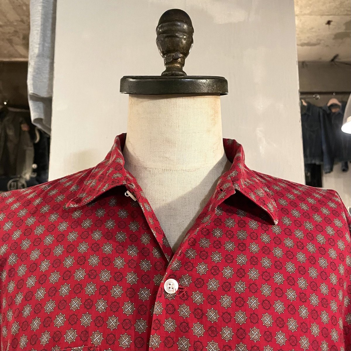 60s CAMPUS Vintage Shirt コットンシャツ USA製 総柄 ボックス 60s CAMPUS Vintage Shirt コットンシャツ USA製 総柄 ボックス