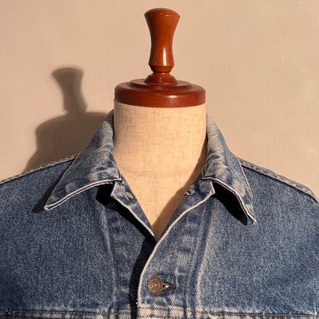 70s〜　Levi’s 71205-0217　デニムジャケット　USA製　Size 44　ロング丈　2ポケ　リーバイス　(S4916)