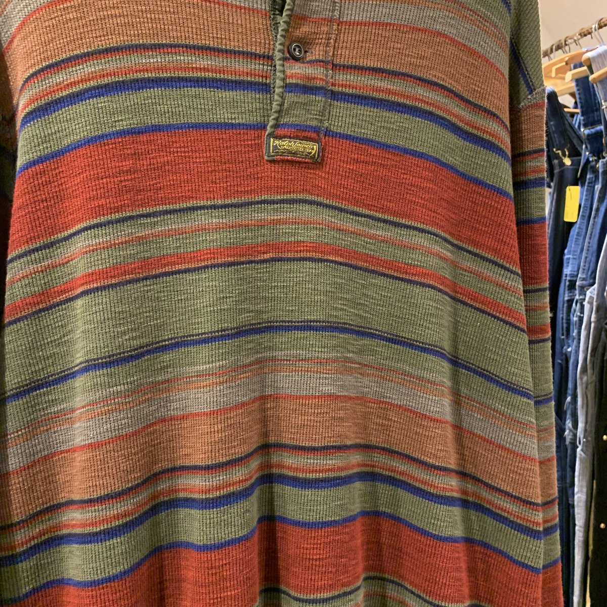 POLO by Ralph Lauren L/SヘンリーネックサーマルT ラルフローレン ネイ