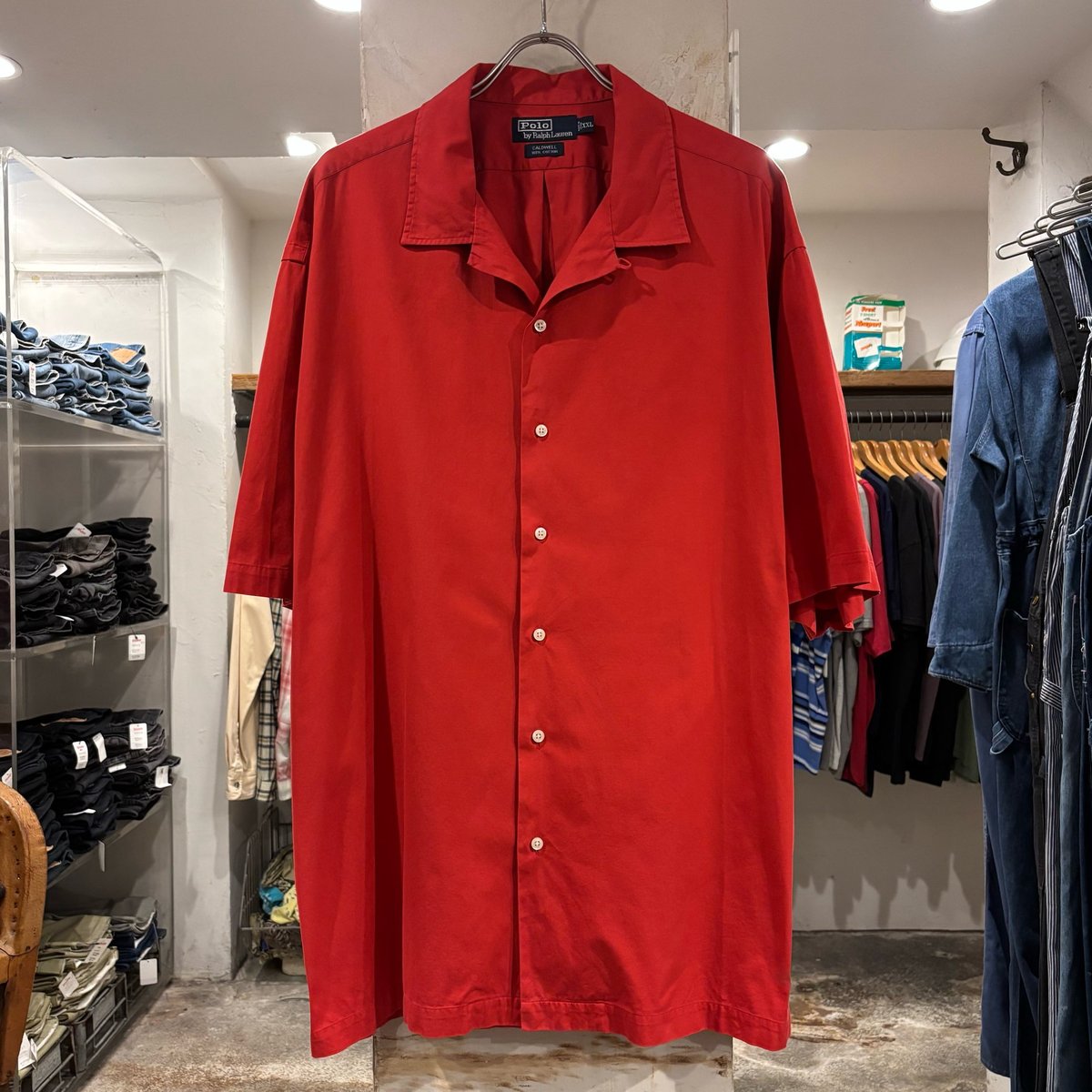 90s Polo by Ralph Lauren CALDWELL S/Sオープンカラーシャツ