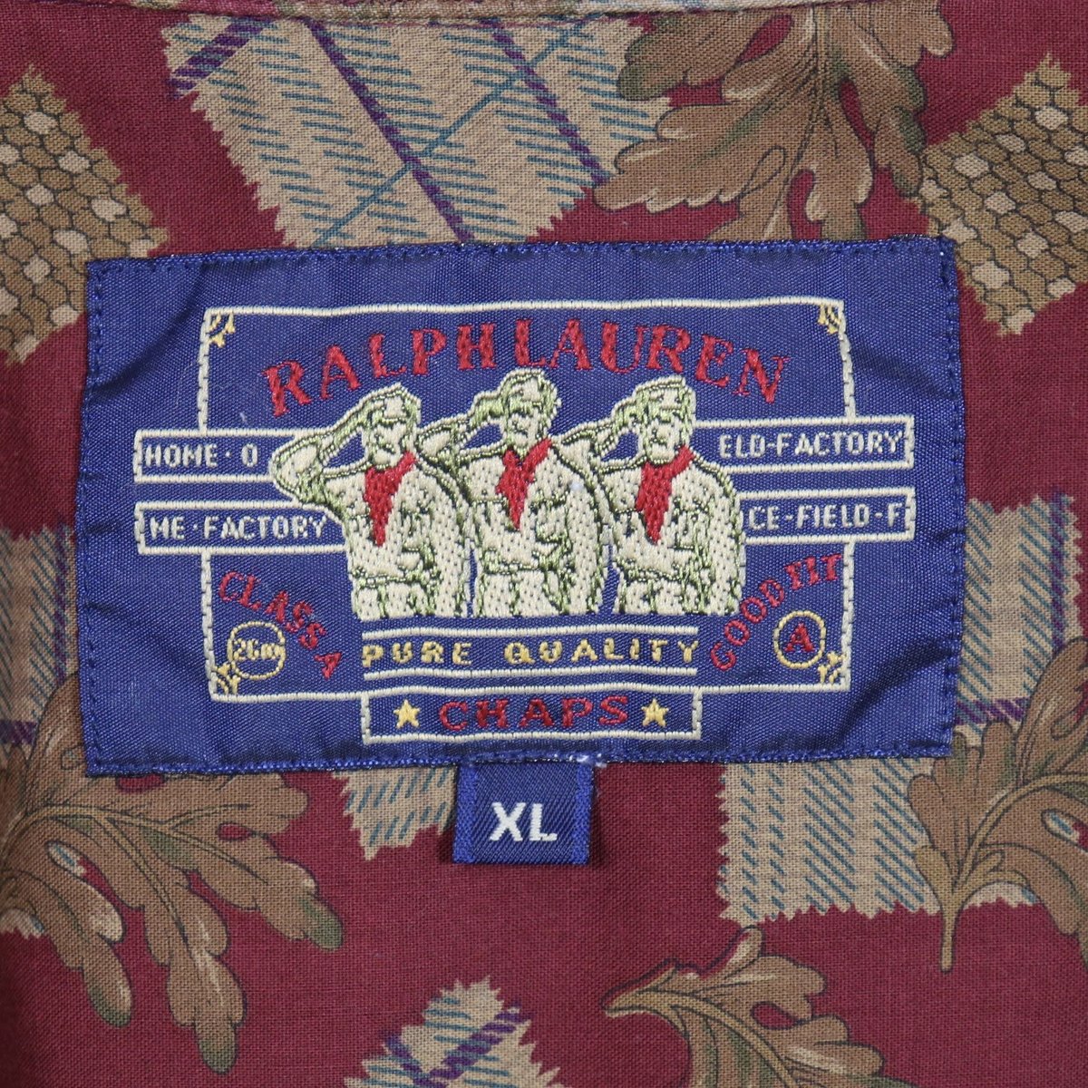 80s　CHAPS Ralph Lauren　総柄 ロングスリーブ シャツ 80s CHAPS Ralph Lauren 総柄 ロングスリーブ シャツ 80年代 チャップ