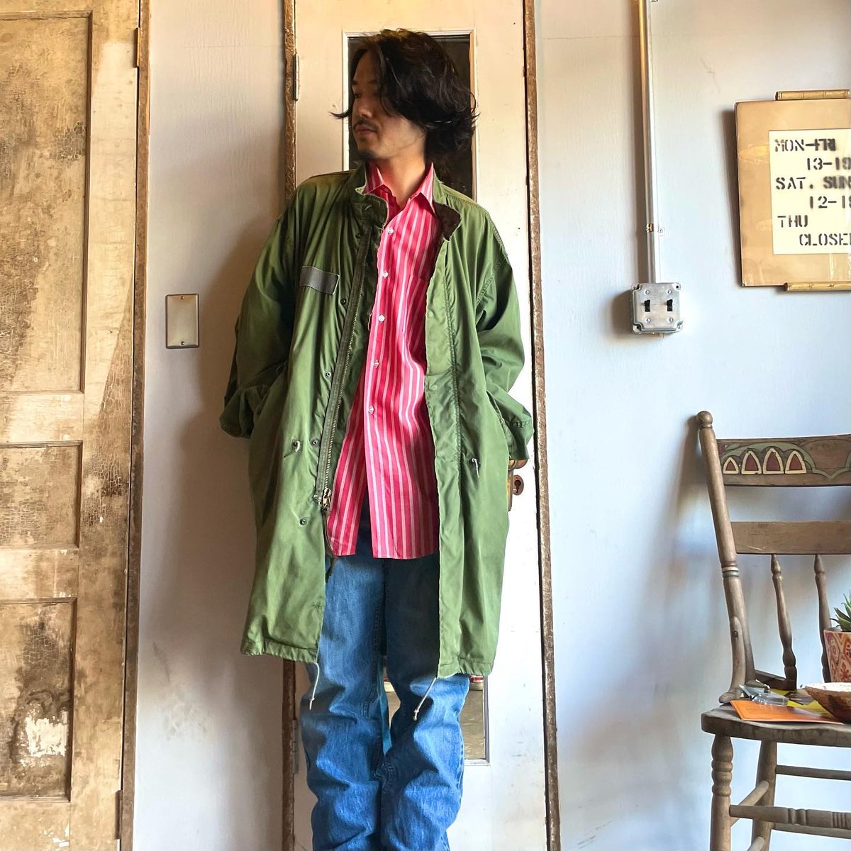 80s US ARMY M-65 PARKA フィッシュテールパーカー SCOVILL ZIP...