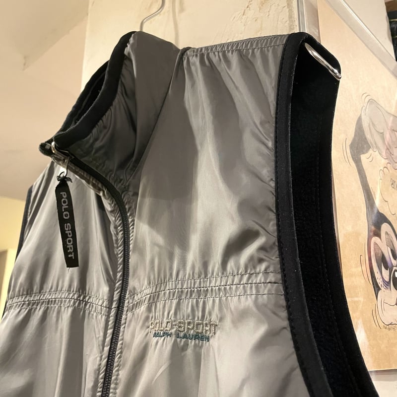 90s POLO SPORT フリース×ナイロン リバーシブルベスト ポロ 90s POLO SPORT フリース×ナイロン リバーシブルベスト ポロ