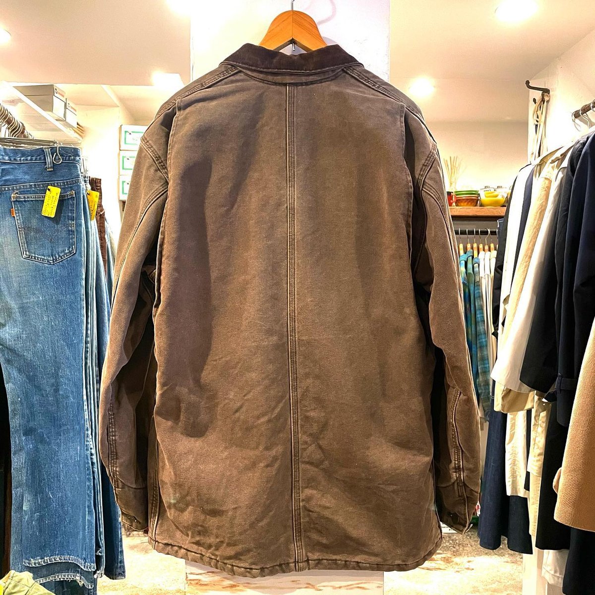 Carhartt ミシガンチョアコート ダークブラウン Carhartt Dark Brown Duck Canvas Chore Coat S Made in USA