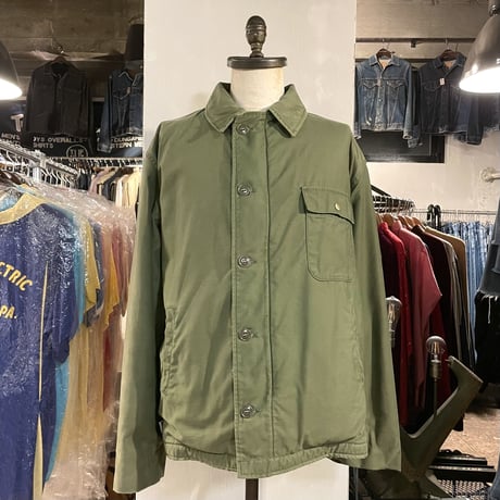 80s　US NAVY　A-2 DECK JACKET　デッキジャケット　ミリタリージャケット　1981年　(S2517)