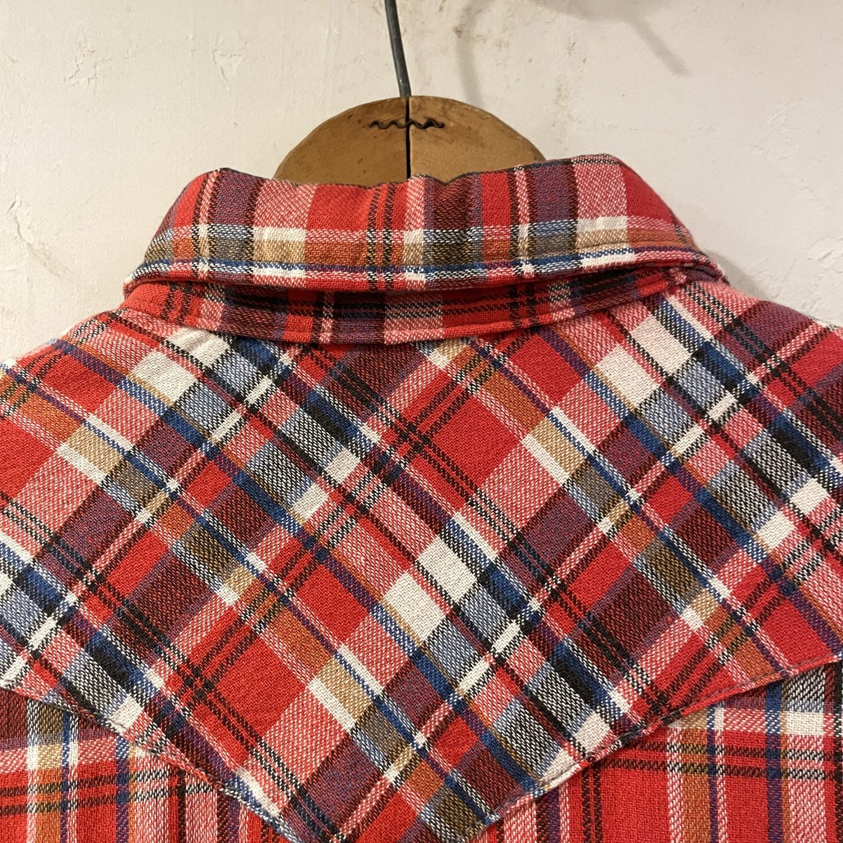 80s Wrangler L/S ウエスタンシャツ チェック柄 USA製 80年代
