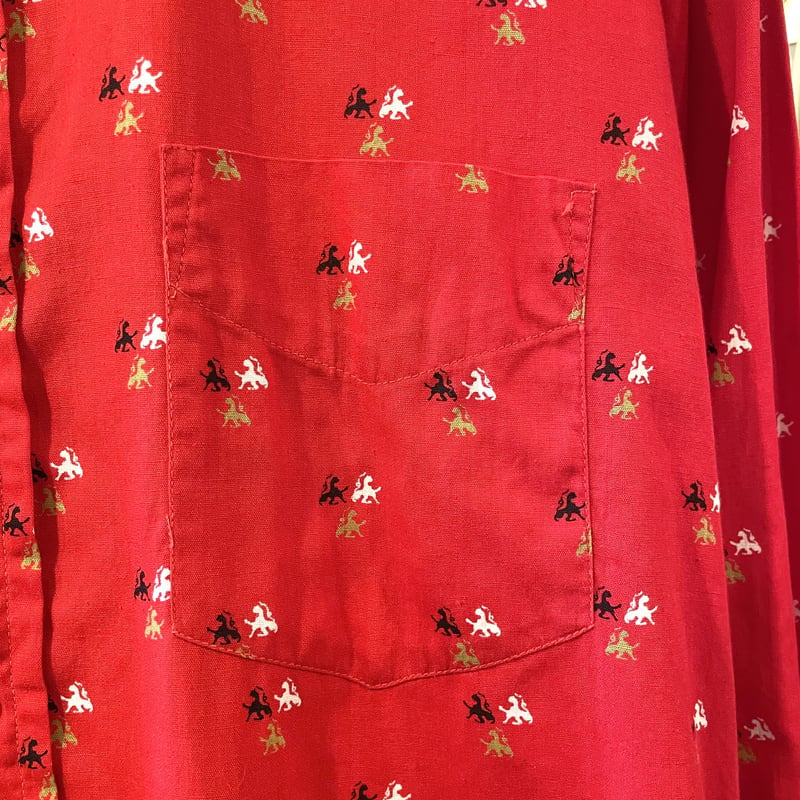Bud Berma ボックスシルエット型 総柄シャツ ヴィンテージシャツ 50s