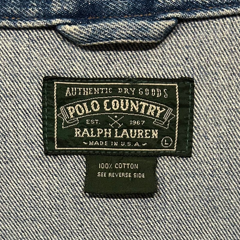 90s POLO COUNTRY RALPH LAUREN デニムジャケット 星条旗 90s POLO COUNTRY RALPH LAUREN デニムジャケット 星条旗