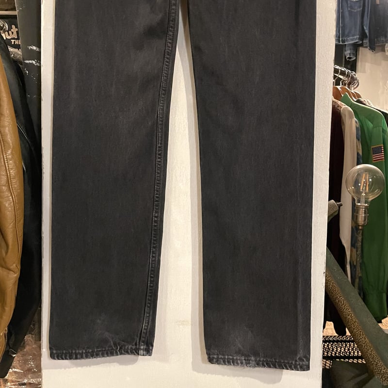 90s Levi's 501 0660 後染め ブラックデニム パンツ 31×34 USA製