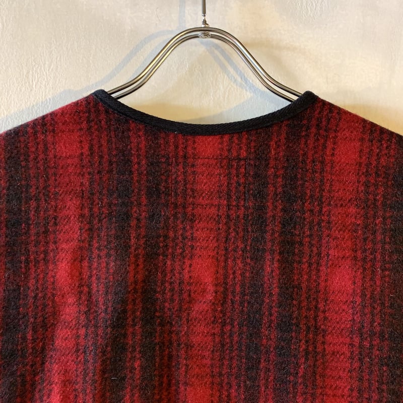 Woolrich ウールベスト DEAD STOCK シャドーチェック柄 バックベルト