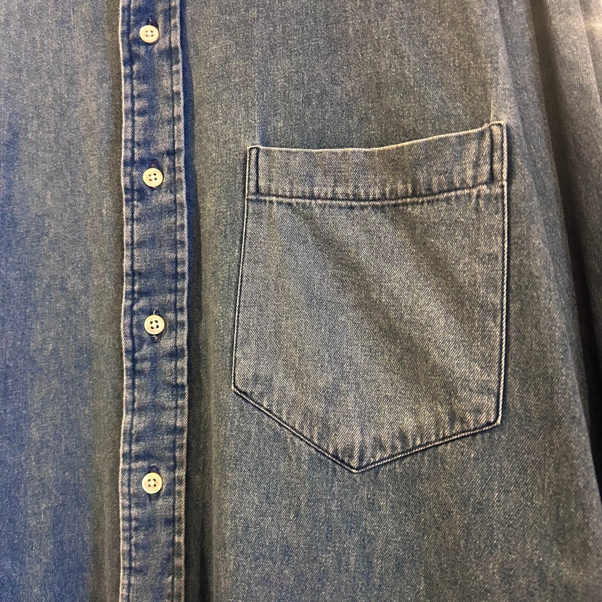 Polo by Ralph Lauren ノーカラーデニムシャツ ラルフローレン Size L