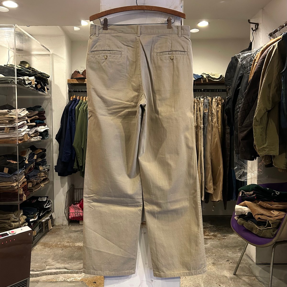 90s polo RalphLauren ポロチノ　チノパン　ベージュ　ワイド Polo Ralph Lauren 90年代 2タック ワイド チノパンツ ポロチノ