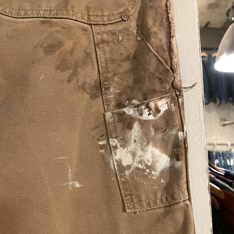 70s Carhartt ダック地 ペインターパンツ ダブルニー 33×28 USA 70s Carhartt ダック地 ペインターパンツ ダブルニー 33×28 USA