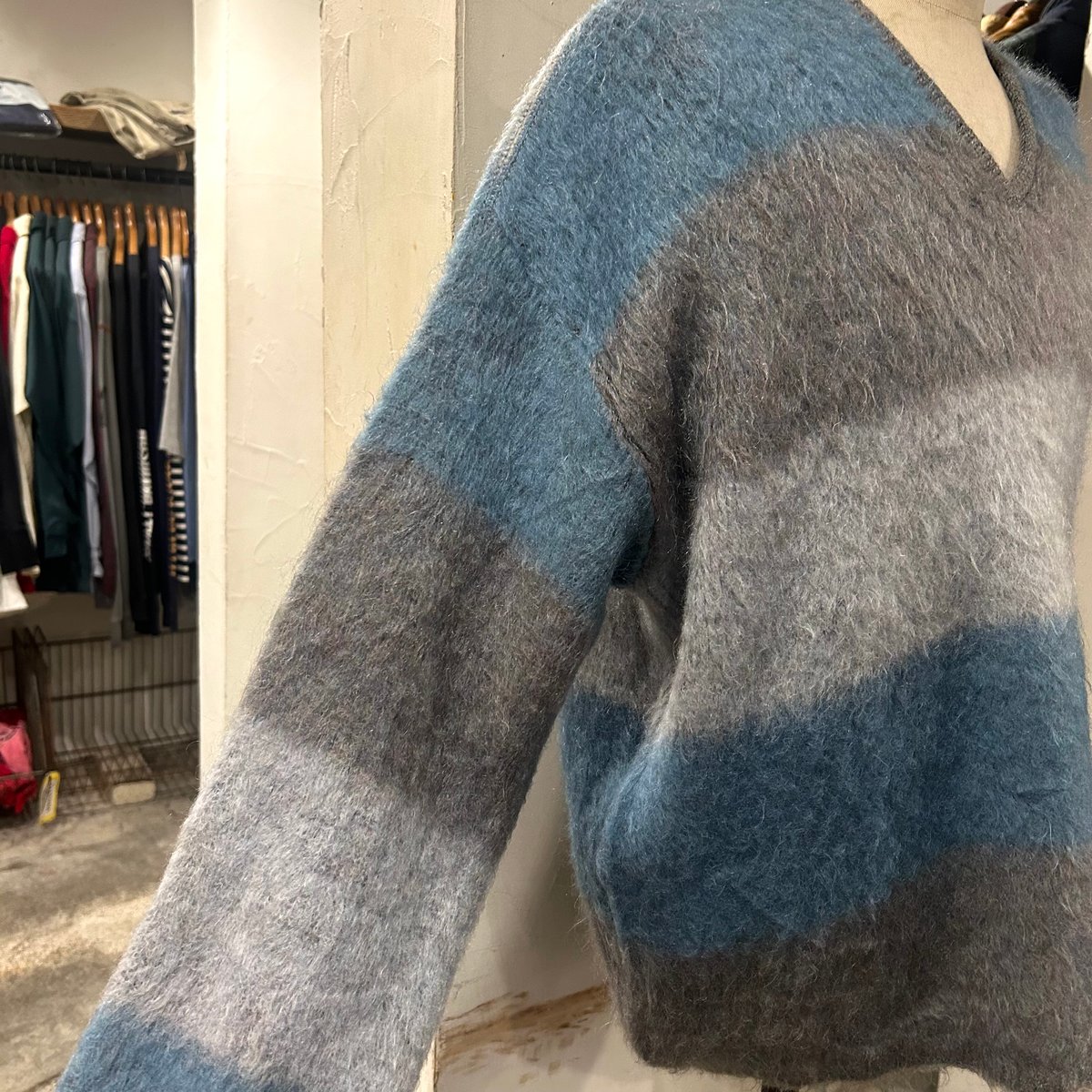 60s jantzen モヘアニット ジャンセン MOHAIR 65% WOOL 35% Vネ 60s jantzen モヘアニット ジャンセン MOHAIR 65% WOOL 35% Vネ