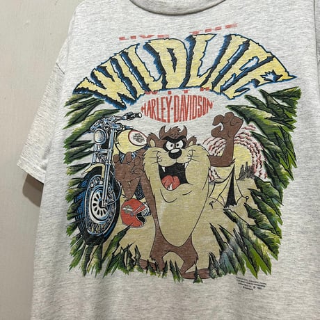90s　HARLEY-DAVIDSON×LOONEY TUNES　S/S Tシャツ　ハーレーT　USA製　Size L　©1992　(S5743)