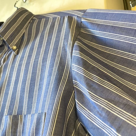 60s　TOWNCRAFT　Vintage Stripe Shirt　3点留めボタン　DEAD STOCK　Penneys　ヴィンテージシャツ　ストライプシャツ　(S2592)
