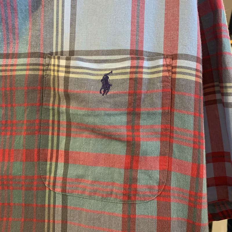 90s Polo by Ralph Lauren S/S オープンカラーチェックシャツ ラルフ...