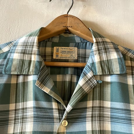 60s　TOWNCRAFT　Vintage Loop Shirt　オープンカラーシャツ　ボックスシルエット　タウンクラフト　Pennys　(S3487)